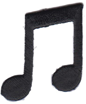 SERIE NOTE MUSICALI NERO