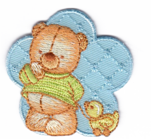 ORSO SU FIORE AZZURRO