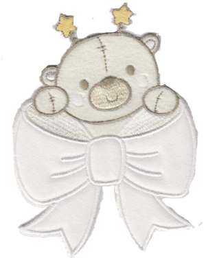 ORSO CON FIOCCO BIANCO