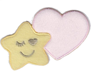 STELLA MEDIA CON CUORE ROSA