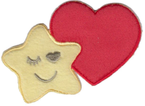 STELLA MEDIA CON CUORE ROSSO