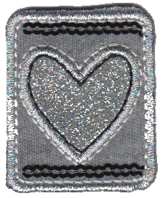 CUORE IN RETTANGOLO ARGENTO