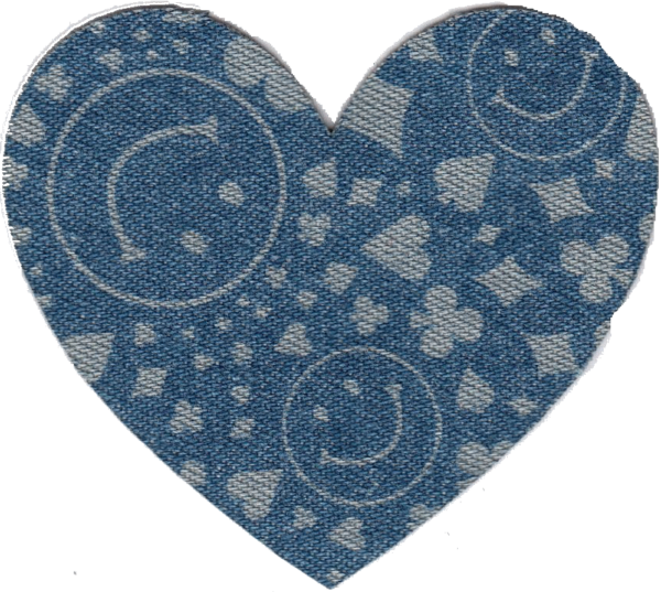 CUORE DENIM AZZURRO