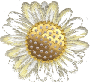 FIORE CON PAILLETTES  C PANNA