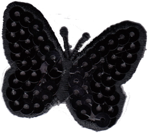 FARFALLA PAILLETTES D NERO