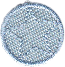 TONDO CON STELLA  I AZZURRO