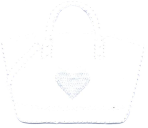 BORSETTA CON CUORE  BIANCO