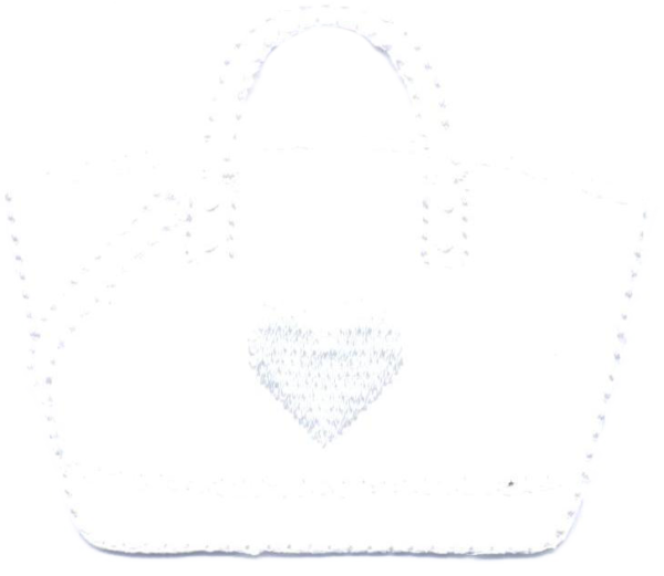 BORSETTA CON CUORE  BIANCO