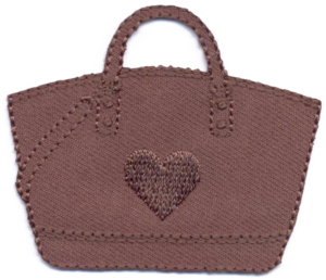 BORSETTA CON CUORE  MARRONE