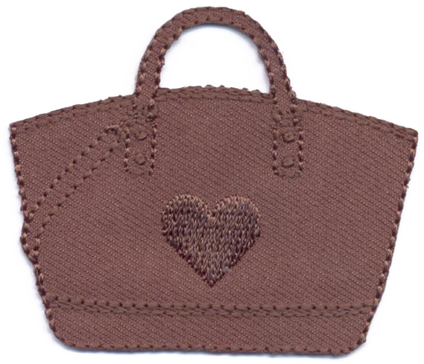 BORSETTA CON CUORE  MARRONE