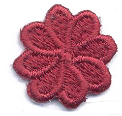 FIORE MINI 8 PETALI  BORDEAUX