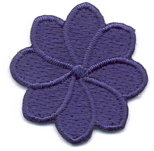 FIORE MEDIO 8 PETALI  BLU