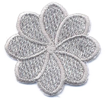 FIORE MEDIO 8 PETALI  GRIGIO CH.