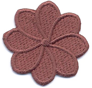 FIORE MEDIO 8 PETALI  MARRONE