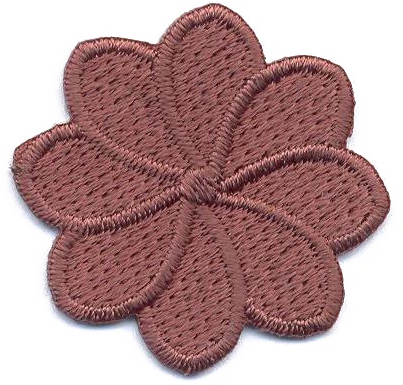 FIORE MEDIO 8 PETALI  MARRONE