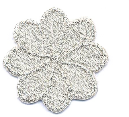 FIORE MEDIO 8 PETALI  ARGENTO