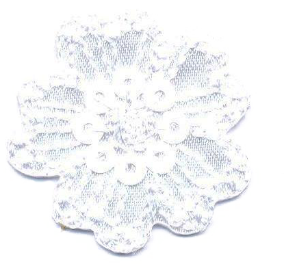 FIORE PICC.+PAILLETTES  BIANCO