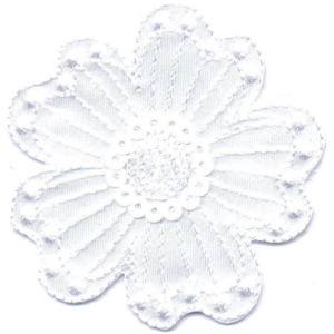 FIORE MEDIO+PAILLETTES  BIANCO