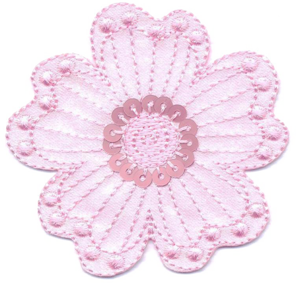 FIORE MEDIO+PAILLETTES  ROSA