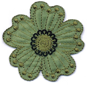 FIORE MEDIO+PAILLETTES  VERDE