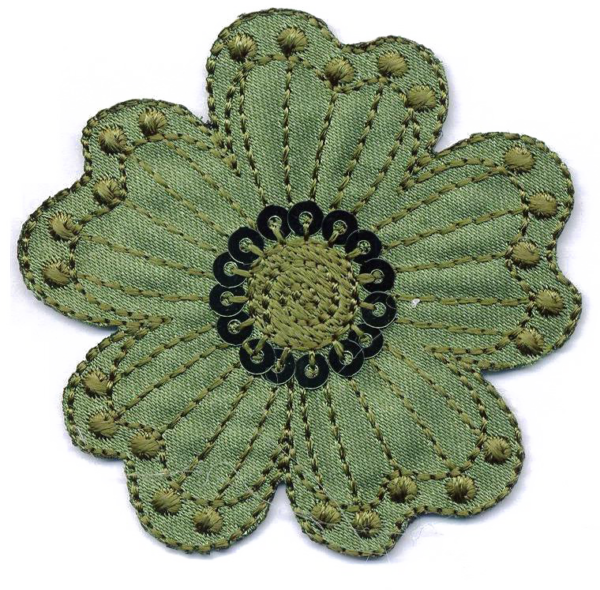 FIORE MEDIO+PAILLETTES  VERDE