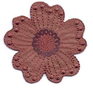 FIORE MEDIO+PAILLETTES  MARRONE