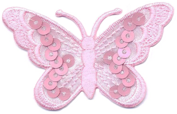 FARFALLA MEDIA+PAILLETTES  ROSA