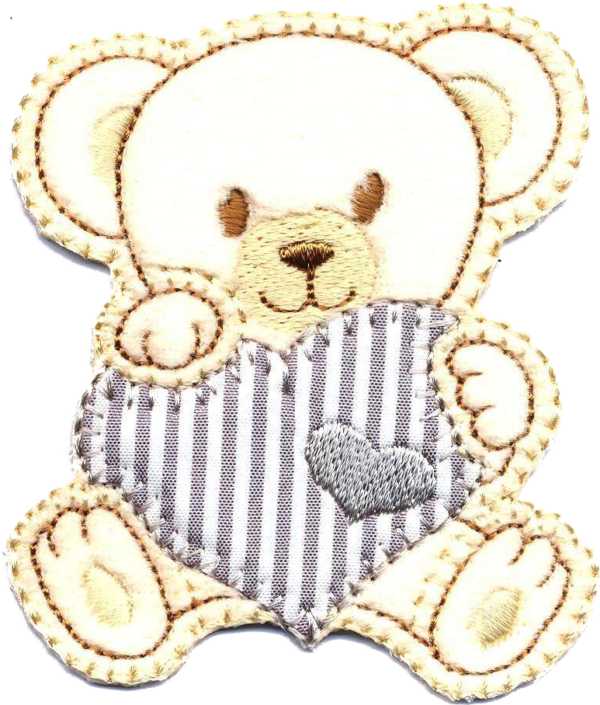 ORSO + CUORE  GRIGIO