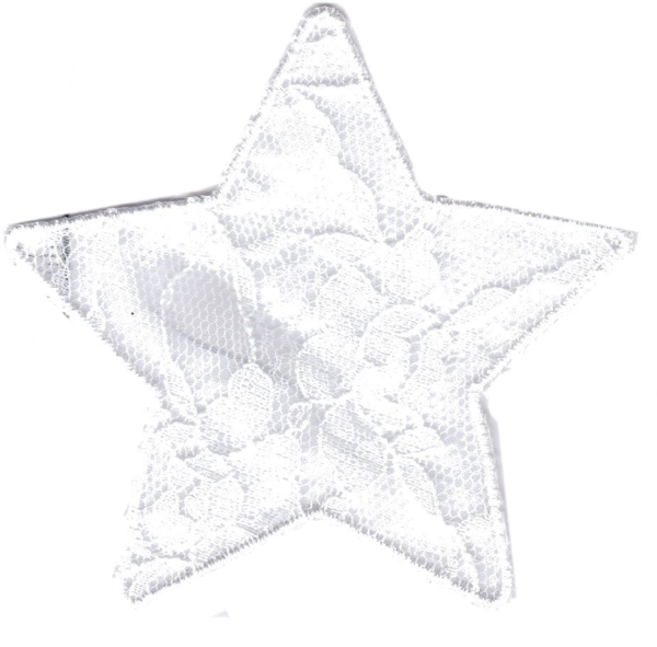 STELLA IN PIZZO LARGE  BIANCO