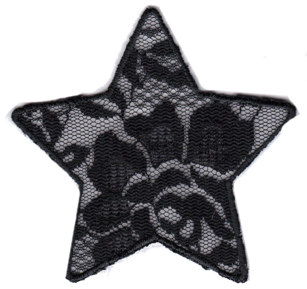 STELLA IN PIZZO LARGE  NERO