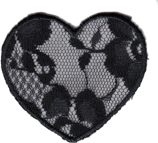 CUORE IN PIZZO MEDIUM  NERO