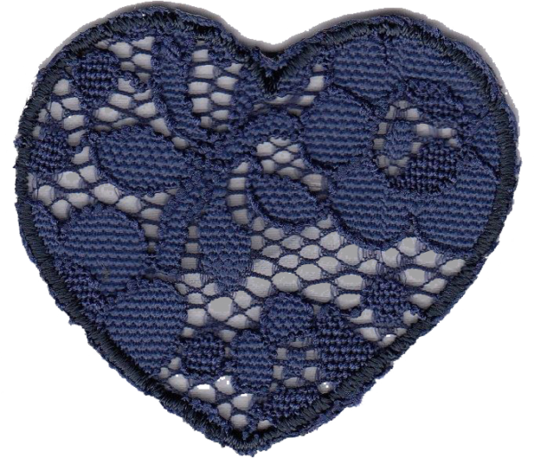 CUORE IN PIZZO MEDIUM BLU