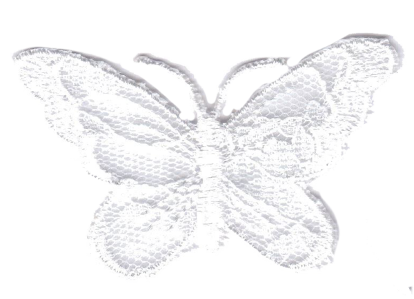 FARFALLA IN PIZZO  BIANCO