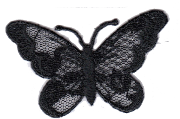 FARFALLA IN PIZZO  NERO