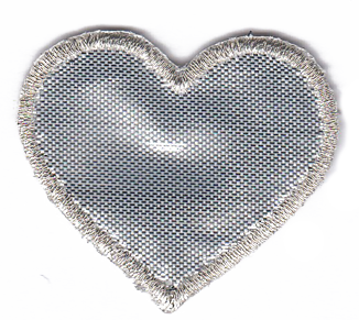 CUORE MINI LUREX  ARGENTO