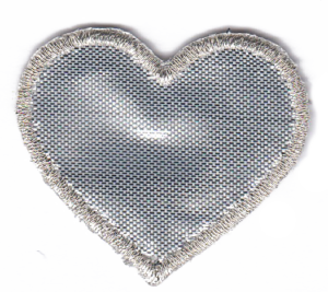 CUORE MEDIO LUREX  ARGENTO