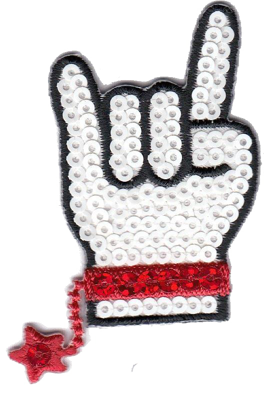 MANO ROCK CON PAILLETTES