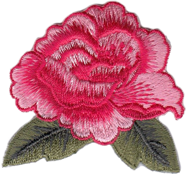 FIORE CON FOGLIE PICCOLO  FUXIA