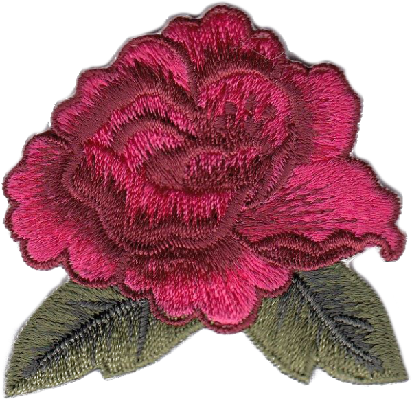 FIORE CON FOGLIE PICCOLO  ROSSO