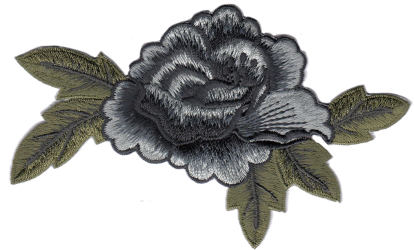 FIORE CON FOGLIE GRANDE  GRIGIO SC