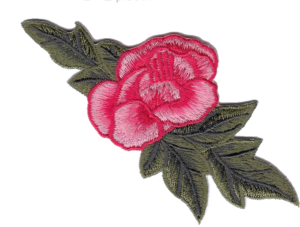 FIORE CON FOGLIE MEDIO  FUXIA