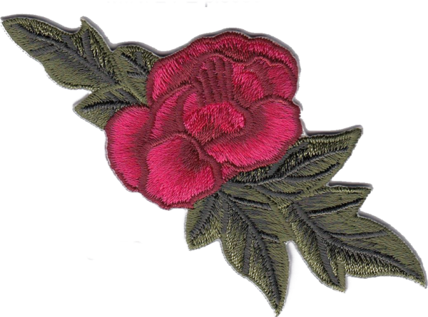 FIORE CON FOGLIE MEDIO  ROSSO