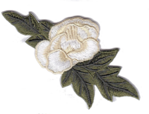 FIORE CON FOGLIE MEDIO  PANNA