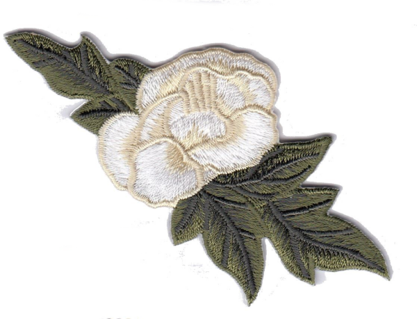 FIORE CON FOGLIE MEDIO  PANNA