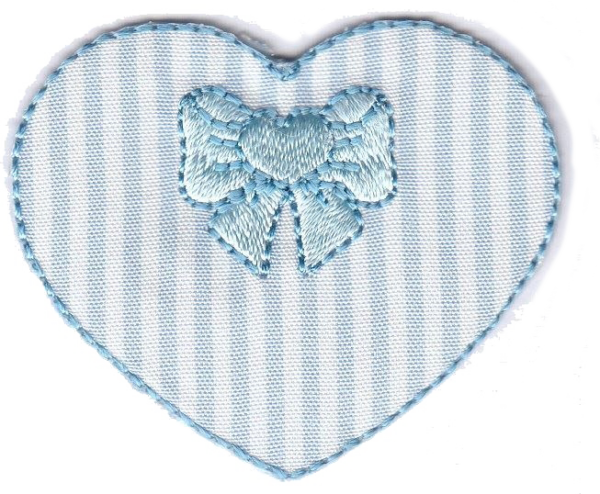 CUORE CON FIOCCHETTO  AZZURRO