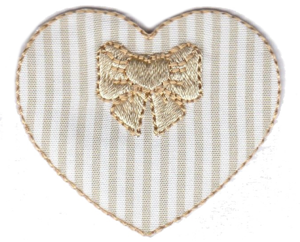 CUORE CON FIOCCHETTO  BEIGE