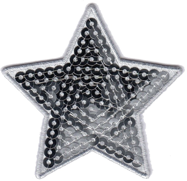 STELLA MEDIA PAILLETTES  ARGENTO