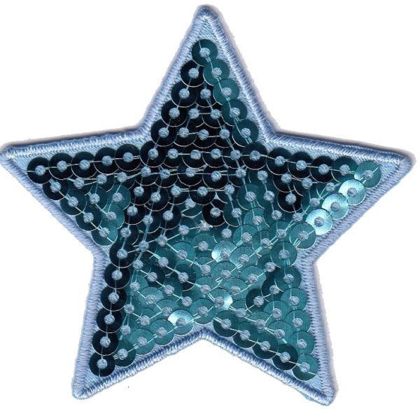 STELLA MEDIA PAILLETTES  AZZURRO