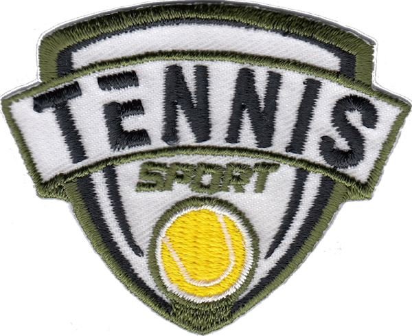 STEMMA CON SCRITTA TENNIS E PALLINA BIANCO