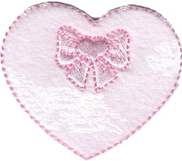 CUORE CON FIOCCO PER NEONATI ROSA